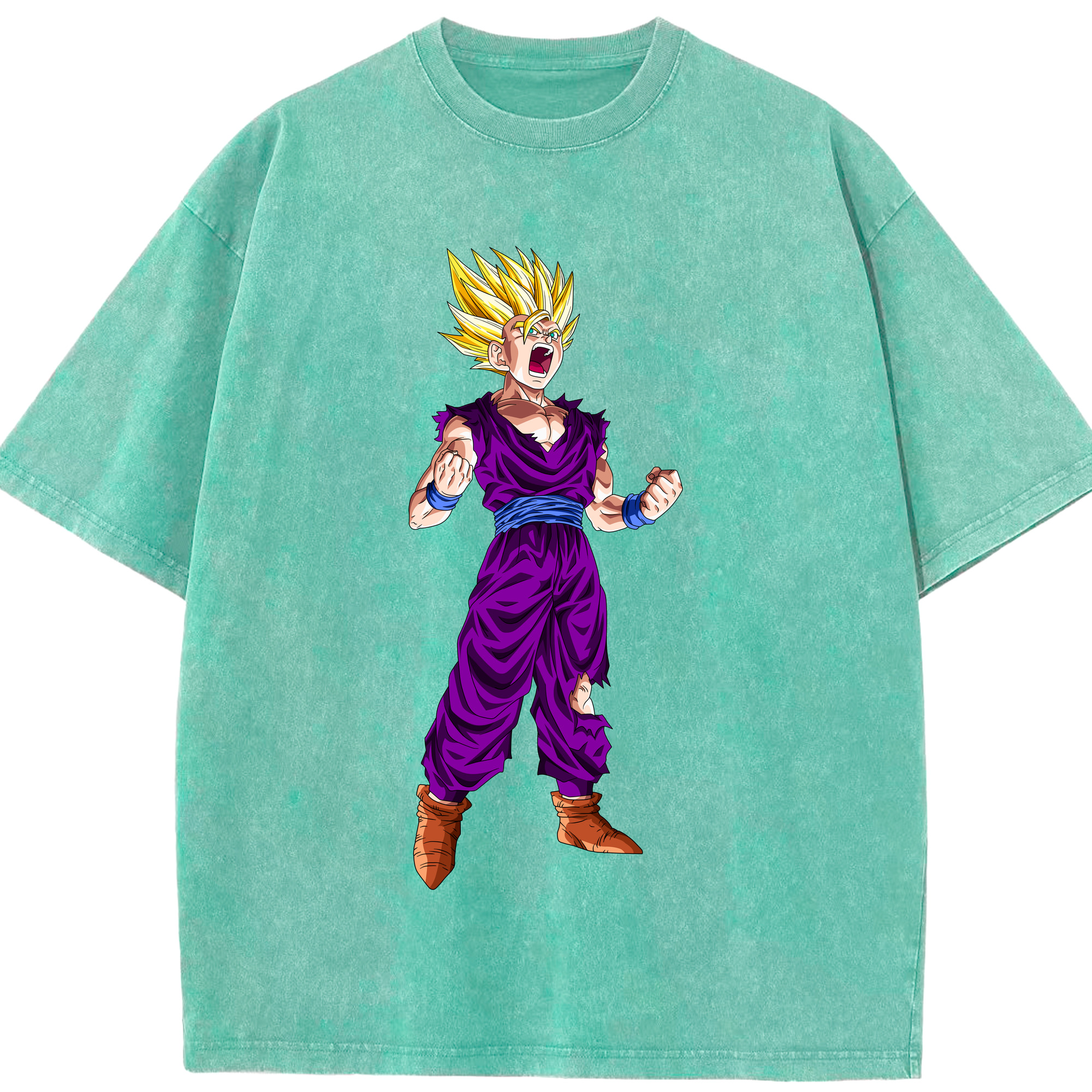 （画像用） ドラゴンボール 孫 悟飯（そんごはん）DRAGON BALL Son Gohan 綿100% ヴィンテージ風 半袖Tシャツ（フロントプリント）
